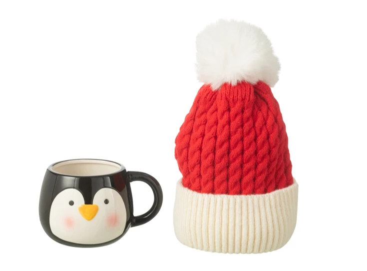 Tas+muts pinguin giftbox sfeer