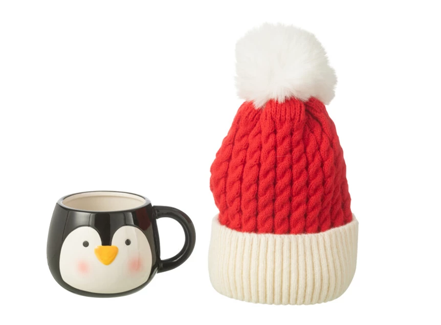 Tas+muts pinguin giftbox sfeer