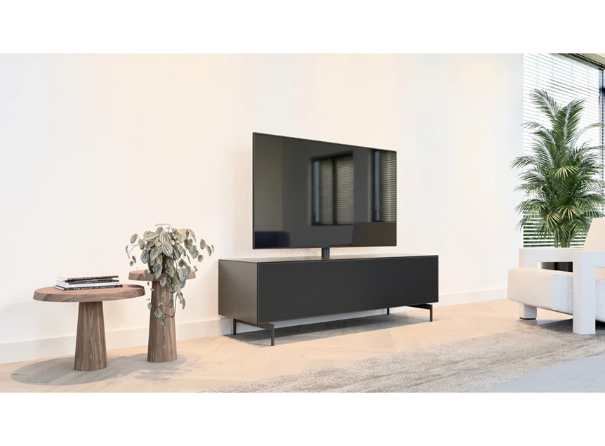 Tv-kast Mika 160 mat glas zwart Ardeno