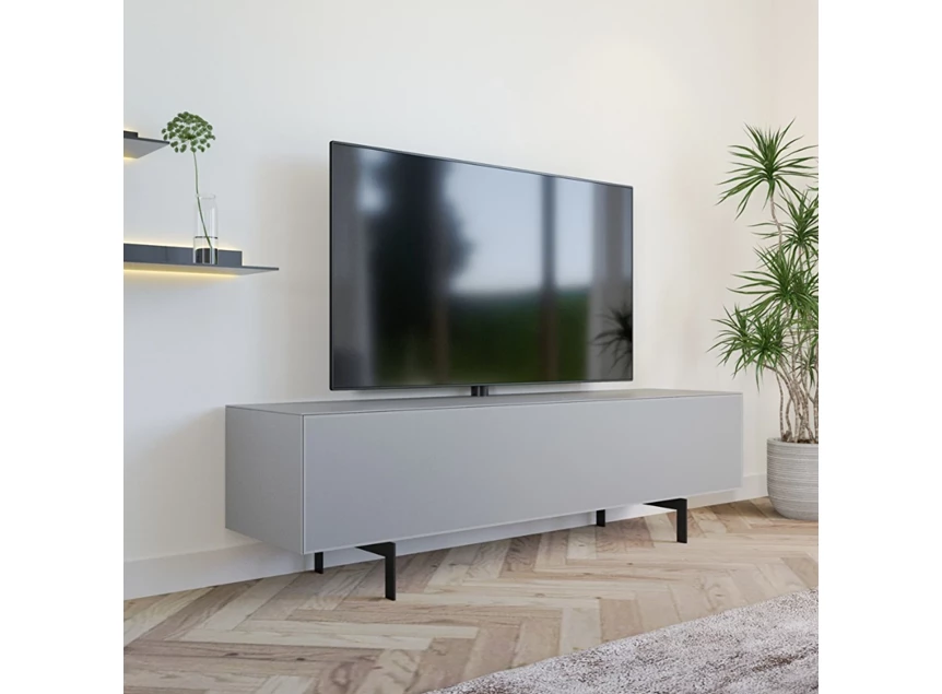 Zijkant Tv-kast Mika 160 mat glas grijs Ardeno