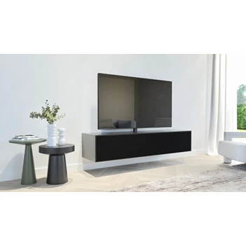 Tv-kast Mika 180 hangend mat glas zwart Ardeno