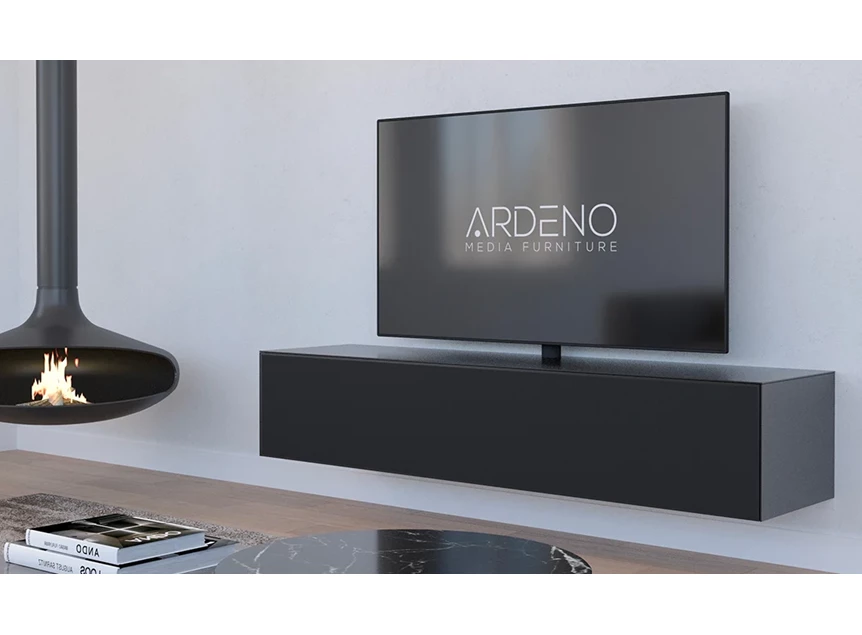 Inzoom Tv-kast Mika 180 hangend mat glas zwart Ardeno