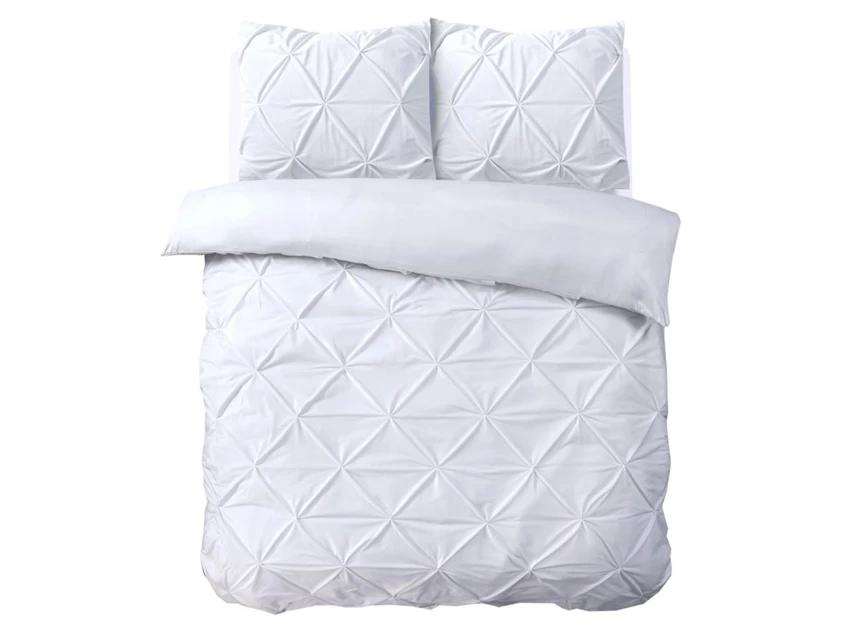 Pintuck velvet- 200*220- wit