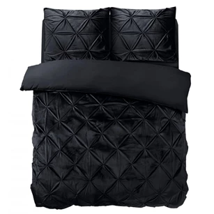 Pintuck velvet- zwart- 140*220