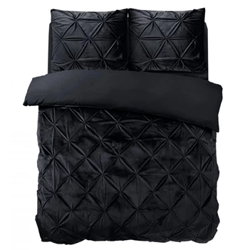 Pintuck velvet- zwart- 140*220