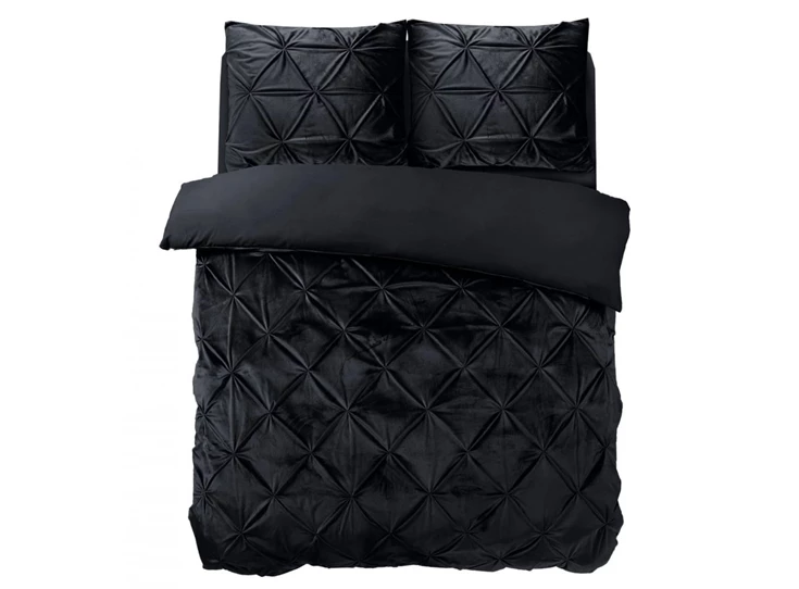 Pintuck velvet- zwart- 140*220