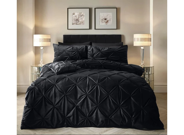 Pintuck velvet- zwart- 140*220- sfeerbeeld