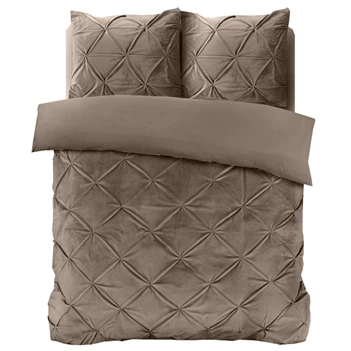 Pintuck velvet- taupe- 140*220