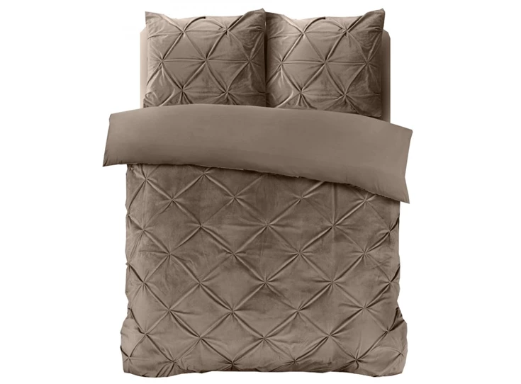 Pintuck velvet- taupe- 140*220
