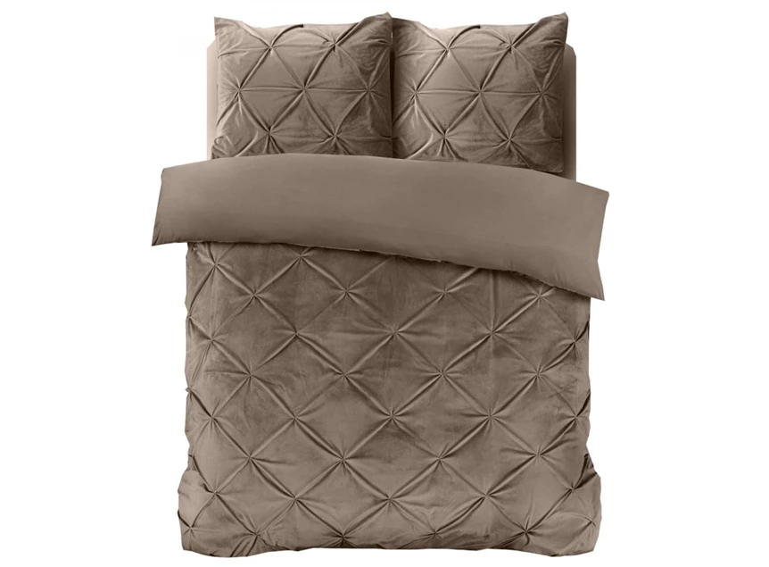 Pintuck velvet- taupe- 140*220