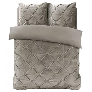 Pintuck velvet- zand- 140*220