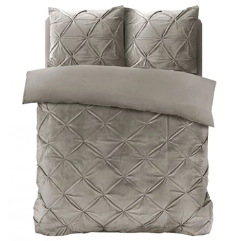 Pintuck velvet- zand- 140*220