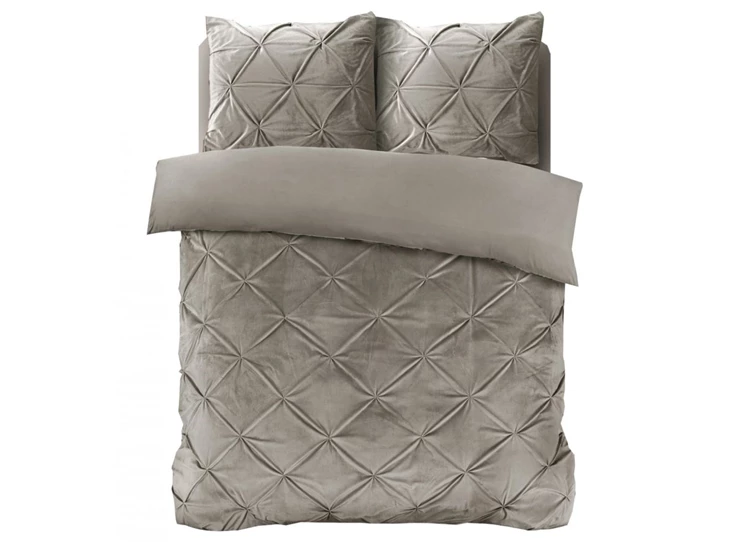 Pintuck velvet- zand- 140*220