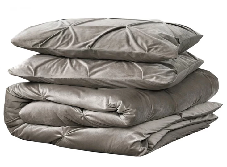 Pintuck velvet- zand- 140*220- detail