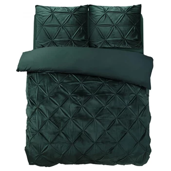 Pintuck velvet- groen- 140*220