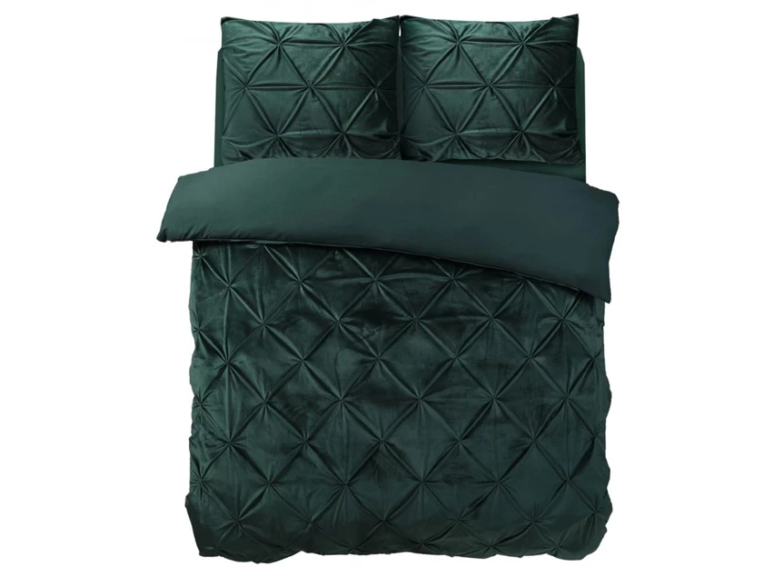 Pintuck velvet- groen- 140*220