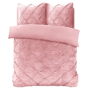 Pintuck velvet- roze- 140*220