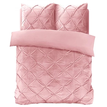 Pintuck velvet- roze- 140*220
