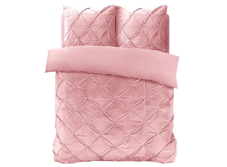 Pintuck velvet- roze- 140*220