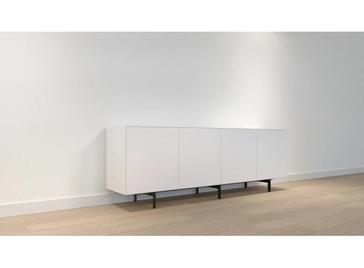 Dressoir Joy extra onderstel plain matte lak wit Ardeno