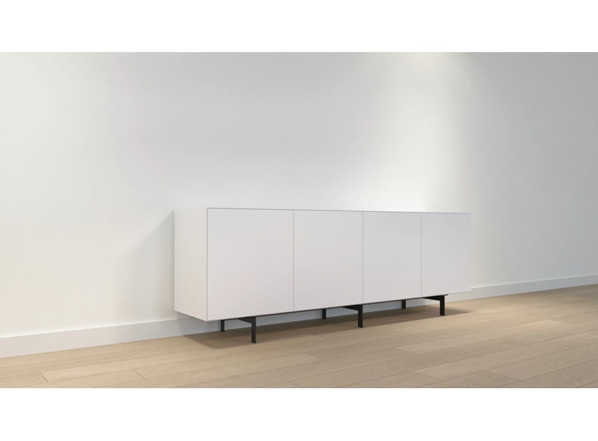 Dressoir Joy extra onderstel plain matte lak wit Ardeno