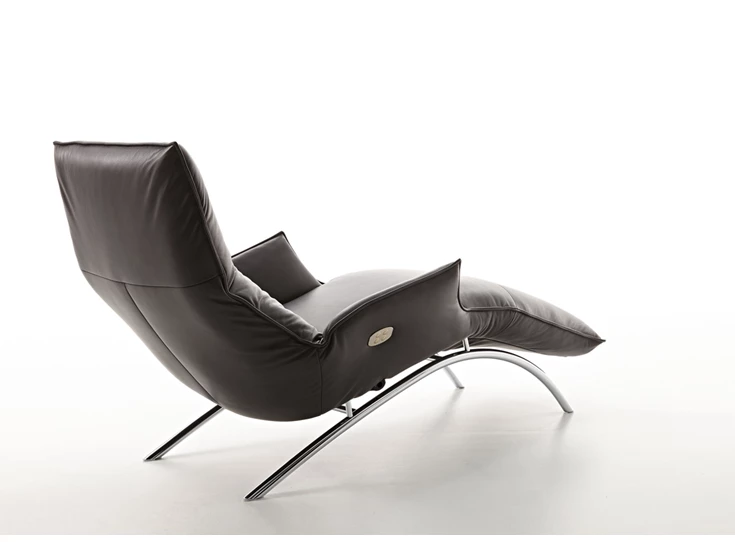 Achterkant Ligzetel Joleen relax elektrisch leder antraciet Koinor