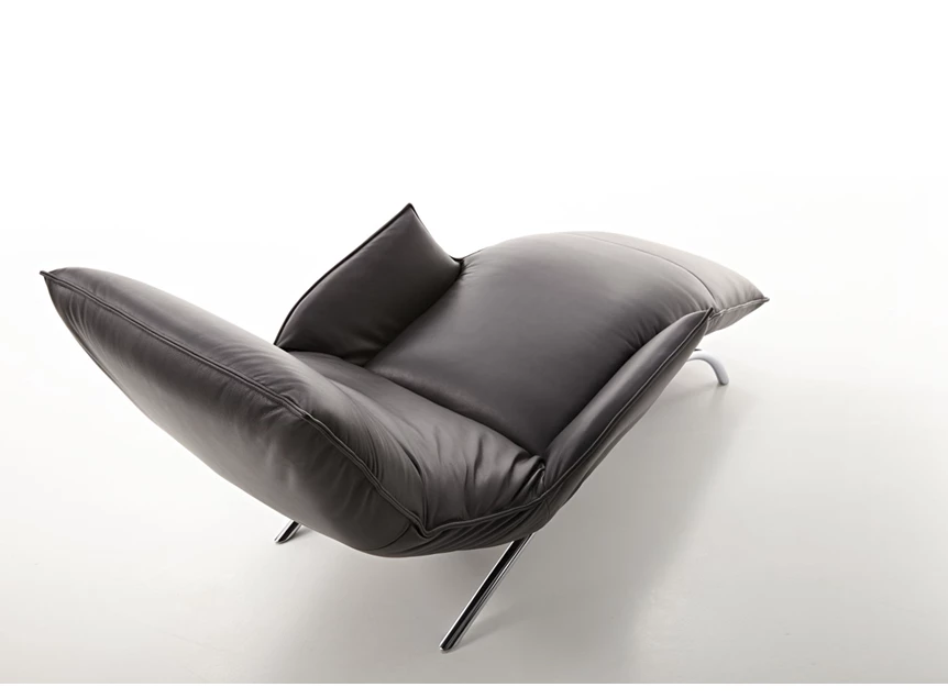 Bovenkant Ligzetel Joleen relax elektrisch leder antraciet Koinor