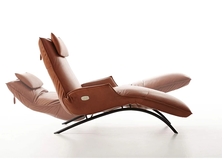 Verstelbaar Ligzetel Joleen relax elektrisch leder cognac Koinor