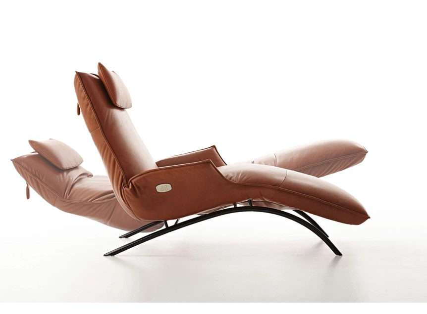 Verstelbaar Ligzetel Joleen relax elektrisch leder cognac Koinor