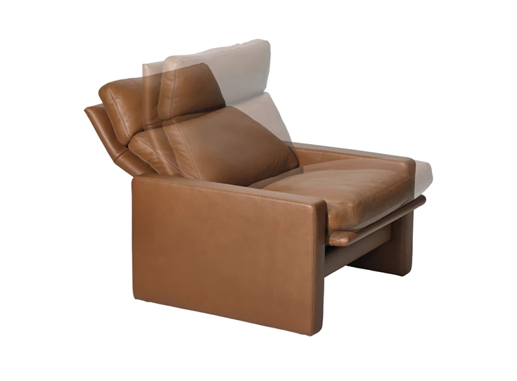 Verstelbaar Bijzetzetel Manhattan hoog model leder cognac Erpo