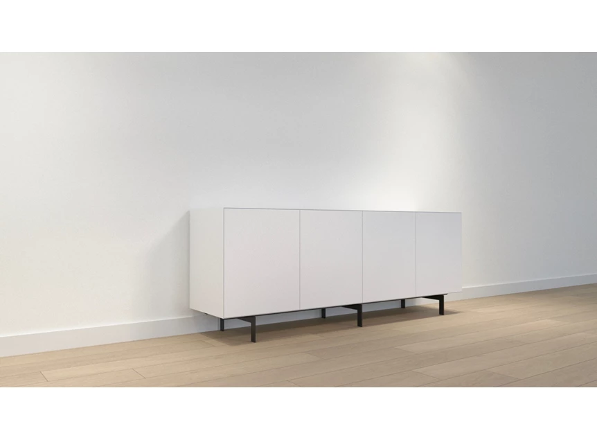 Dressoir Joy extra side 200 onderstel plain matte lak wit Ardeno