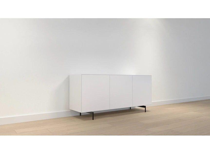 Dressoir Joy extra side 180 onderstel tube matte lak wit Ardeno