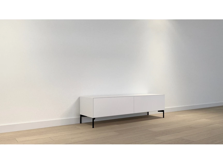 Tv-kast Joy lowboard 160 onderstel frame matte lak wit Ardeno
