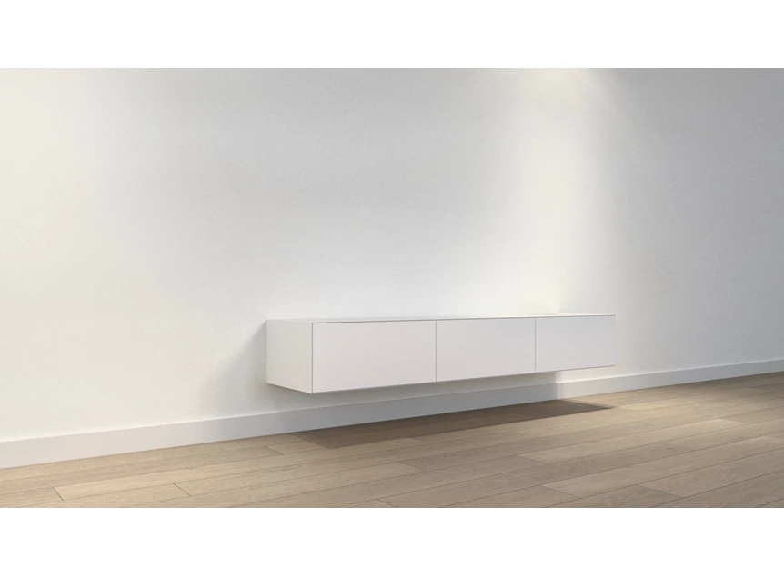 Tv-kast Joy lowboard 200 hangend matte lak wit Ardeno