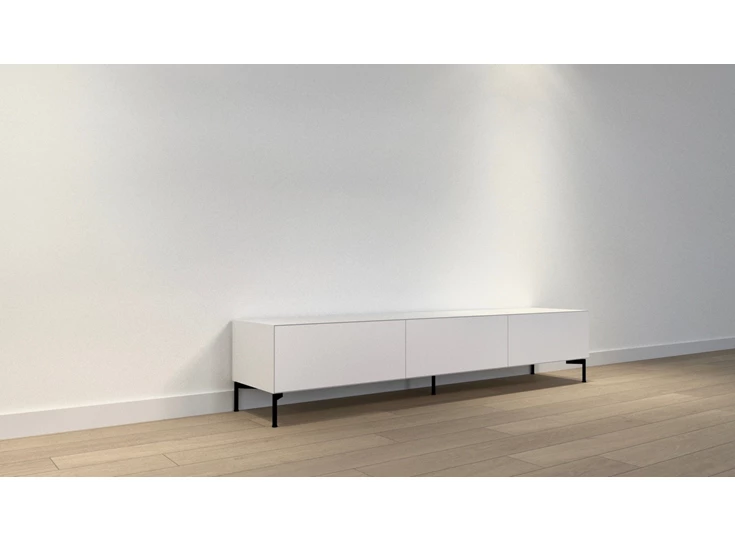 Tv-kast Joy lowboard 220 onderstel frame matte lak wit Ardeno