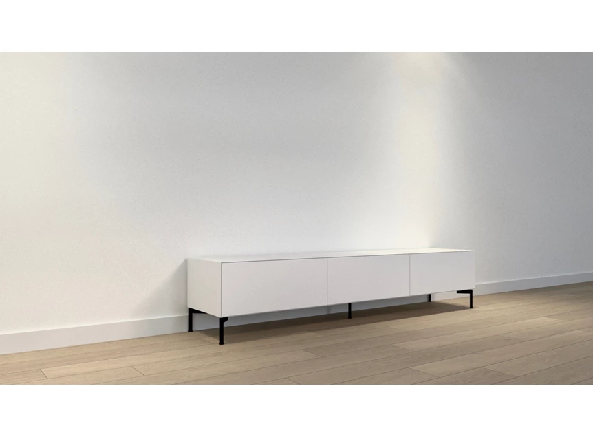 Tv-kast Joy lowboard 220 onderstel frame matte lak wit Ardeno