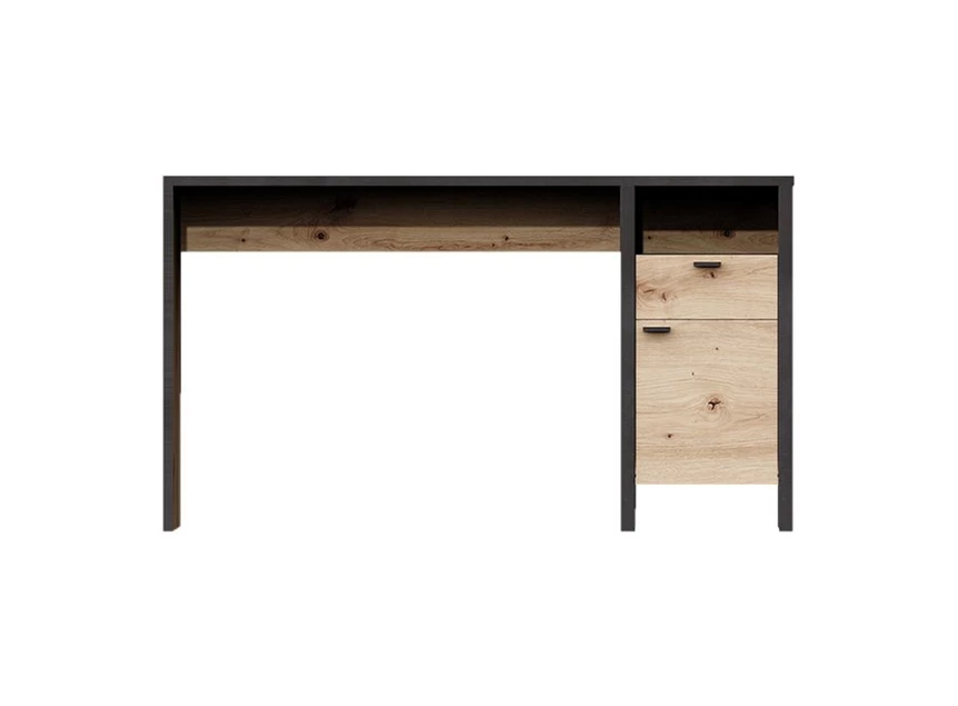 Bureau In-Loft 1 artisan eik-donker staal 135x60cm voor.jpg