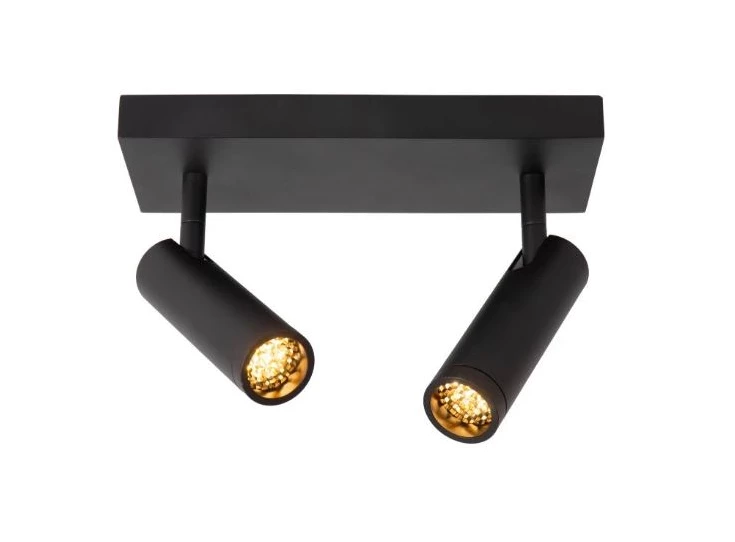 Grado plafondspot- 2xGU10(MR11)- zwart