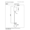 Magic vloerlamp- Ø24cm- 1xE27- afmetingen