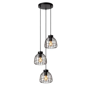 Filox hanglamp- 3xE27- zwart