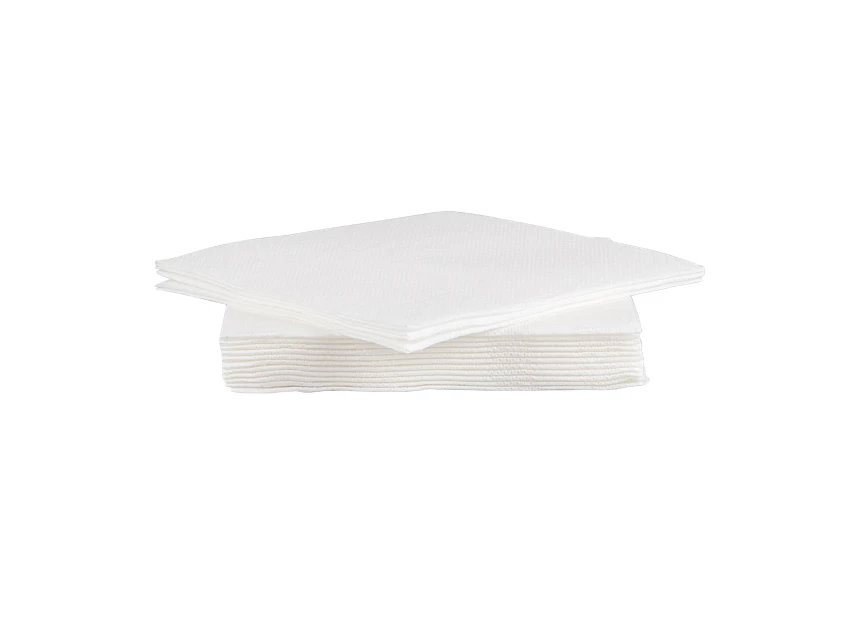 serviet wit- 38x38cm- papier- textiel touch- 40stuks