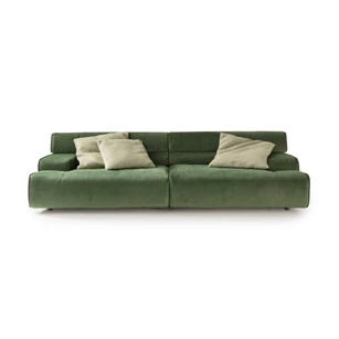 Canapé 3-zit salon Colosseo stof fluweel groen Designwerk