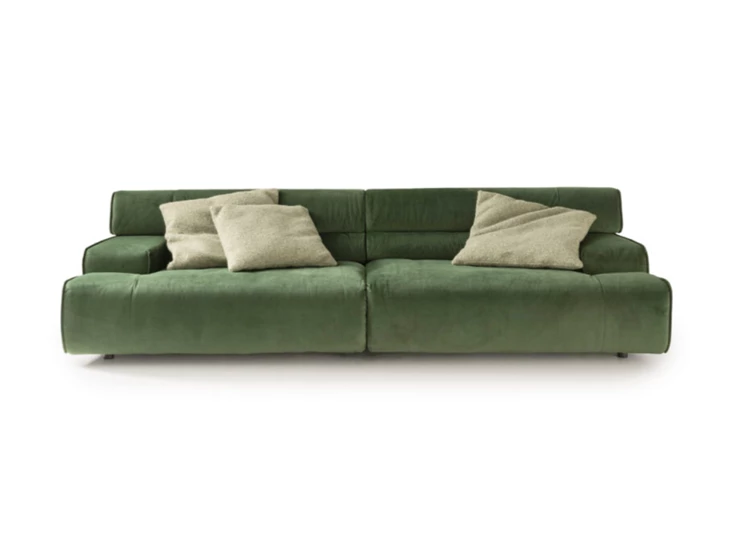 Canapé 3-zit salon Colosseo stof fluweel groen Designwerk