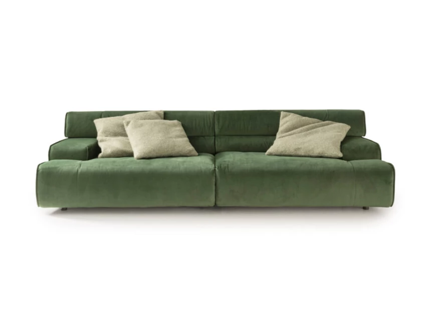 Canapé 3-zit salon Colosseo stof fluweel groen Designwerk