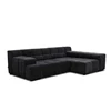 Salon Temple met longchair stof zwart Designwerk