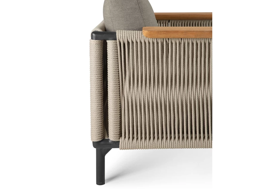 Zijkant Bijzetzetel Corbey outdoor lounge chair silt fabric 60215 Ethnicraft