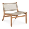 Bijzetzetel Teak Jack Outdoor lounge chair woven beige cord 10223 Ethnicraft