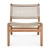 Front Bijzetzetel Teak Jack Outdoor lounge chair woven beige cord 10223 Ethnicraft