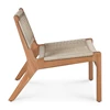 Zijkant Bijzetzetel Teak Jack Outdoor lounge chair woven beige cord 10223 Ethnicraft