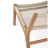 Bovenkant Bijzetzetel Teak Jack Outdoor lounge chair woven beige cord 10223 Ethnicraft